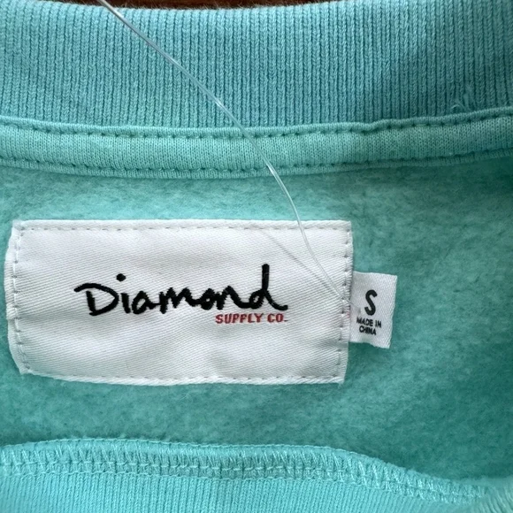 Diamond Supply Co. Women's Aqua Crew Neck Sweater - Picture 2 of 5